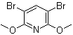 3,5-二溴-2,6-二甲氧基吡啶分子结构 (CAS 16727-44-9)