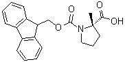 (S)-1-[[(9H-Fluoren-9-yl)methoxy]carbonyl]-2-methylpyrrolidine-2-carboxylic acid molecular structure (CAS 167275-47-0)