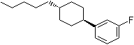 反式-1-氟-3-(4-戊基环己基)苯分子结构 (CAS 167407-65-0)