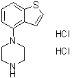 1-苯并[b]噻吩-4-基哌嗪二盐酸盐分子结构 (CAS 1677681-05-8)