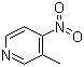 3-甲基-4-硝基吡啶分子结构 (CAS 1678-53-1)
