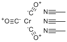 三(乙腈)三羰基铬(0)分子结构 (CAS 16800-46-7)