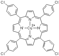 (四(4-氯苯基)卟啉)铜分子结构 (CAS 16828-36-7)