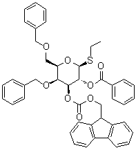乙基 4,6-二-O-(苯基甲基)-1-硫代-beta-D-吡喃半乳糖苷 2-苯甲酸酯 3-(9H-芴-9-基甲基碳酸酯)分子结构 (CAS 1683572-16-8)