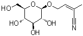 (2Z)-4-(beta-D-吡喃葡萄糖基氧基)-2-甲基-2-丁烯腈分子结构 (CAS 168433-86-1)