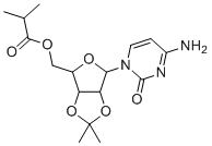 结构式 CAS# 1686124-74-2, [(3aR,4R,6R,6aR)-6-(4-氨基-2-氧代嘧啶-1(2H)-基)-2,2-二甲基四氢呋喃并[3,4-d][1,3]二氧杂环戊烯-4-基]甲基异丁酸酯