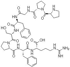 去-精氨酰-血管舒缓激肽分子结构 (CAS 16875-11-9)
