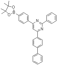 4-[1,1'-Biphenyl]-4-yl-2-phenyl-6-[4-(4,4,5,5-tetramethyl-1,3,2-dioxaborolan-2-yl)phenyl]pyrimidine molecular structure (CAS 1689538-51-9)
