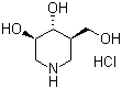 (3R,4R,5R)-5-(羟基甲基)哌啶-3,4-二醇盐酸盐分子结构 (CAS 169105-89-9)