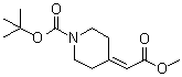 4-(甲氧羰基亚甲基)哌啶-1-羧酸叔丁酯分子结构 (CAS 169206-65-9)