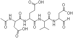结构式 CAS# 169332-60-9, 乙酰基-天冬氨酰-谷氨酰-缬氨酰-天冬氨醛