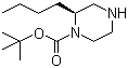 (S)-1-叔丁氧羰基-2-丁基哌嗪分子结构 (CAS 169447-76-1)
