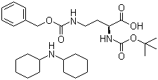 N-叔丁氧羰基-N'-苄氧羰基-L-2,4-二氨基丁酸二环己胺盐分子结构 (CAS 16947-89-0)