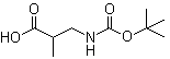 3-[(叔丁氧羰基)氨基]-2-甲基丙酸分子结构 (CAS 16948-10-0)