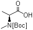 BOC-N-甲基-L-丙氨酸分子结构 (CAS 16948-16-6)