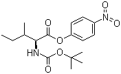 N-叔丁氧羰基-L-异亮氨酸 4-硝基苯基酯分子结构 (CAS 16948-38-2)