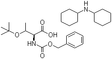 Cbz-O-叔丁基-L-苏氨酸二环己胺盐分子结构 (CAS 16966-07-7)