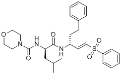 Morpholine-4-carboxylic acid (1-(3-benzenesulfonyl-1-phenethylallylcarbamoyl)-3-methylbutyl)-amide molecular structure (CAS 170111-28-1)