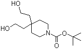 4,4-双(2-羟基乙基)-1-哌啶甲酸叔丁酯分子结构 (CAS 170229-04-6)