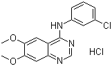 N-(3-氯苯基)-6,7-二甲氧基-4-喹唑啉胺盐酸盐分子结构 (CAS 170449-18-0)