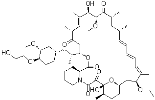 7-Demethoxy-7-ethoxy-42-O-(2-hydroxyethyl)rapamycin molecular structure (CAS 1704711-12-5)