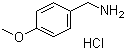 4-甲氧基苄胺盐酸盐分子结构 (CAS 17061-61-9)