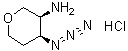 (3S,4S)-4-Azidotetrahydro-2H-pyran-3-amine hydrochloride molecular structure (CAS 1707289-89-1)