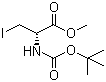 (2R)-2-[(叔丁氧羰基)氨基]-3-碘丙酸甲酯分子结构 (CAS 170848-34-7)
