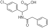 4-氯-beta-[(2-苯基乙酰基)氨基]苯丙酸分子结构 (CAS 171002-19-0)