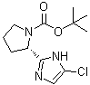 (2S)-2-(5-氯-1H-咪唑-2-基)-1-吡咯烷羧酸叔丁酯分子结构 (CAS 1713286-24-8)