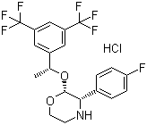 (2R,3S)-2-[(1R)-1-[3,5-Bis(trifluoromethyl)phenyl]ethoxy]-3-(4-fluorophenyl)morpholine hydrochloride molecular structure (CAS 171482-05-6)