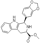 Methyl (1R,3R)-1-(1,3-benzodioxol-5-yl)-2,3,4,9-tetrahydro-1H-pyrido[3,4-b]indole-3-carboxylate molecular structure (CAS 171596-41-1)