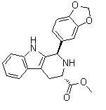 (1R,3S)-Methyl 1-(benzo[d][1,3]dioxol-5-yl)-2,3,4,9-tetrahydro-1H-pyrido[3,4-b]indole-3-carboxylate molecular structure (CAS 171596-44-4)