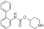 [1,1'-联苯]-2-基氨基甲酸 4-哌啶基酯分子结构 (CAS 171722-92-2)