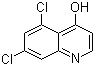 5,7-二氯-4-羟基喹啉分子结构 (CAS 171850-29-6)