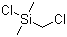structure of CAS# 1719-57-9, Chloro(chloromethyl)dimethylsilane;(Chloromethyl)dimethylchlorosilane; CMDMCS