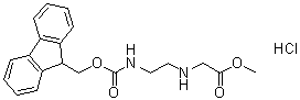 N-[2-[[(9H-Fluoren-9-ylmethoxy)carbonyl]amino]ethyl]glycine methyl ester monohydrochloride molecular structure (CAS 172405-43-5)