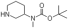 3-(N-Boc-N-甲基)氨基哌啶分子结构 (CAS 172478-01-2)