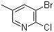 2-氯-3-溴-5-甲基吡啶分子结构 (CAS 17282-03-0)
