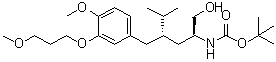 [(2S,4S)-4-[3-(3-甲氧基丙氧基)-4-甲氧基苄基]-1-羟基-5-甲基己烷-2-基]氨基甲酸叔丁酯分子结构 (CAS 172900-82-2)
