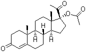 17-羟基孕甾-4-烯-3,20-二酮-17-醋酸酯分子结构 (CAS 17308-02-0)