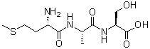 L-蛋氨酰-L-丙氨酰-L-丝氨酸分子结构 (CAS 17351-33-6)
