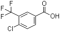 4-氯-3-(三氟甲基)苯甲酸分子结构 (CAS 1737-36-6)