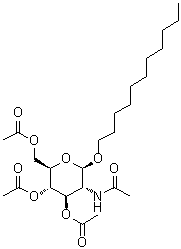 Undecyl 2-(acetylamino)-2-deoxy-beta-D-glucopyranoside 3,4,6-triacetate molecular structure (CAS 173725-24-1)