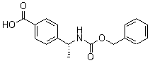 4-[(1R)-1-[[(苯甲氧羰基]氨基]乙基]苯甲酸分子结构 (CAS 173898-15-2)