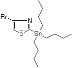 4-溴-2-(三丁基锡烷基)噻唑分子结构 (CAS 173978-98-8)