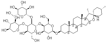 番茄碱分子结构 (CAS 17406-45-0)