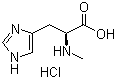 N-甲基-L-组氨酸单盐酸盐分子结构 (CAS 17451-62-6)
