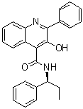 3-羟基-2-苯基-N-[(1S)-1-苯基丙基]-4-喹啉甲酰胺分子结构 (CAS 174636-32-9)