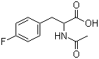 N-乙酰基-4-氟-DL-苯丙氨酸分子结构 (CAS 17481-06-0)